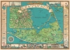 1946 Sutton / Miller Pictorial Map of Nantucket, in its third edition of 1980