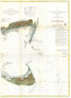 1860 U.S. Coast Survey Chart or Map of Nantucket Island, Massachusetts