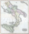 1814 Thomson Map of Southern Italy ( Naples & Sicily )