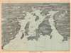 1900 Walker Bird's-Eye View and Map of Narragansett Bay, Massachusetts