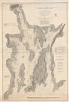 1873 U.S. Coast Survey Map of Narragansett Bay, Rhode Island