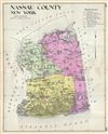 1912 Century Map of Nassau County, Long Island, New York