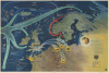 1944 Navy Education Services Double-Sided Pictorial Map of Europe and the North Pacific