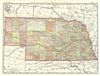 1888 Rand McNally Map of Nebraska