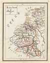 1871 Sikkel Manuscript Map of  the Netherlands (Holland), Belgium and Luxembourg