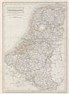 1840 Black Map of Netherlands