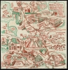 1948 Pictorial Tourist Map of Arizona, Nevada, and Utah Printed on a Napkin