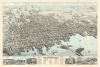 1876 Bailey Bird's Eye View of New Bedford, Massachusetts