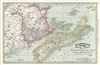 1892 Rand McNally Map of Canadian Maritime Provinces