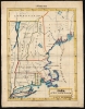 1834 Lucy Durfee Manuscript Schoolgirl Map of New England - Americana