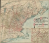 1910 Matthews-Northrup Map of New England Summer Resorts