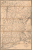 1883 Post Office Dept. Map Wall Map of New England