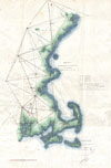 1848 U.S. Coast Survey Map of New England