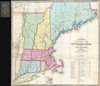 1852 Williams and Redding Map of New England: Telegraph and Railroad
