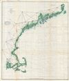 1859 U.S. Coast Survey Map or Chart of New England