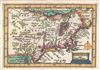 1675 John Speed (Bassett and Chiswell) Miniature Map of New England and New York