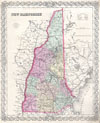 1855 Colton Map of New Hampshire