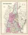 1857 Colton Map of New Hampshire