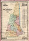 1856 Dodge Wall Map of New Hampshire