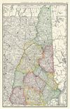 1888 Rand McNally Map of New Hampshire, United States