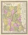 1849 Mitchell Map of New Hampshire and Vermont