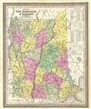 1854 Mitchell Map of New Hampshire and Vermont