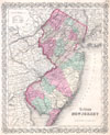 1855 Colton Map of New Jersey