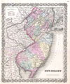 1855 Colton Map of New Jersey