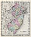 1856 Colton Map of New Jersey