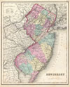 1857 Colton Map of New Jersey