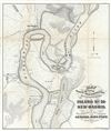 1862 John Pope Map of the Mississippi River around New Madrid, Riddles Point, and Tiptonville