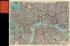 1860 Cruchley Pocket Map of London, England