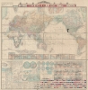 1889 Ichikawa Six-Sheet Japanese World Map