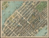 1963 Bollmann View of Midtown Manhattan/ Subway Map on Reverse