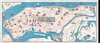 1965 New York Convention and Visitors Bureau Pictorial Map of Manhattan, New York City