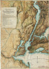 1864 - 1777 Valentine - Des Barres Map of New York City and Harbor