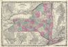 1863 Johnson Map of New York State