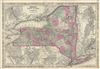 1866 Johnson Map of New York State