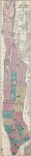 1868 Shannon and Rogers Map of New York City (Manhattan)