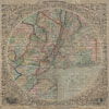1848 Colton Map of New York City and Vicinity (33 Miles Around)