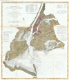 1866 U.S. Coast Survey Map or Chart of New York City, Bay and Harbor