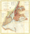 1861 U.S.C.S. Map of New York City Bay and Harbor