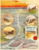 1910 Advertising Chromo View / Map of New York City and the Hudson River
