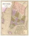 1839 Bradford Map of New York City, New York