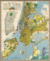 1939 Richard Edes Harrison Map of New York City