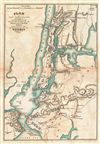 1832 Plan or Map of New York City: Manhattan, Brooklyn, Queens