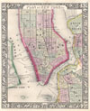 1864 Mitchell Map of New York City, New York