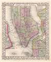 1866 Mitchell City Plan or Map of New York City, New York