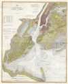 1889 Wall Map Sized U.S. Coast Survey Map of New York City and Harbor