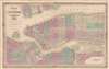 1861 Colton Map of New York City w/ Brooklyn, Manhattan, and Hoboken